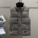S&uuml;gis- ja talv uus trendikas paksendatud vabaaja meeste vest jakk Vest mood Igap&auml;evane soe velvetist puuvillane vest suur suurus M-5XL XXXL hall