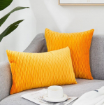 Dekoratiivsed padjakatted 18x18 tolli elutoa diivanvoodi diivanile, pehme triibuline laineline ruudu padjap&uuml;&uuml;ri komplekt 2 18x18 inch-2pcs