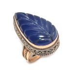 Burmise Sapphire Natural Gemstone Handmade Copper Jewelry Ring Size 9 k8t17