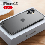Metallraamiga telefoni&uuml;mbris iPhone 11 12 13 14 15 16 Pro Max Alumiiniumisulamist T&auml;ielik objektiivi kaitsekate iPhone 13 mini jaoks. Metallist tagakorpus iPhone 16