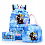 3 tk/komplekt Anime One Piece Kott Suure Mahutavusega Kawaii Seljakott L&otilde;unakotiga Pinal T&uuml;drukule Poisile Teismelisele Koolikott Reiskott Seljakott