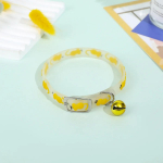 Silikoonist helendavad kaelarihmad koomiksitr&uuml;kis mustrid koos kellukestega kassipoegade &ouml;iseks k&otilde;ndimiseks, kaotsiminekuvastane kaelakee reguleeritav &otilde;huke s&otilde;rmus XS