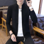Danmo Casual Sueter Masculino pikkade varrukatega kootud r&otilde;ivad Meeste kampsun jakk Soliidne kardigan Korea lukuga kudumimantel XXXL