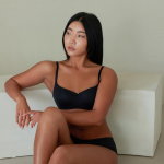 Bodyco pooltopsivaba rinnahoidja + alusp&uuml;kste KOMPLEKT (must/beež) Half Cup Free Up Black S SET