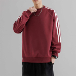 Kampsun Meeste Kevad ja S&uuml;gis Uus Trendikas &Uuml;mmarguse Kaelusega Triibulised Pikavarrukaga Topid Vabaaja L&otilde;tv Meeste Pullover Jakk M brown