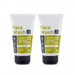 Ustraa Face Wash - Oily Skin - 2 x 100g (Pack of 2) - With Basil & Key Lime - For Acne-Prone Skin | No SLS | Checks Acne & Blackheads