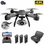 Uus V14 Drone 4k professionaalne HD lainurkkaamera 1080P WiFi Fpv Droon Kahe kaamera k&otilde;rgus Hoia droonid kaamera Helikopteri m&auml;nguasjad 3 battery must
