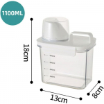 &Otilde;hukindel pesupulbri dosaator pesupesemisvahendi hoiukast pesuruumi tarvikud 1100ml