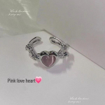 Roosa Love Thorn Cat's Eye tsirkoonist s&otilde;rmus &ndash; stiilne ja mitmek&uuml;lgne naiselik s&otilde;rmus laheda armsa moodsa temperamendiga heart; Adjustable opening roosa