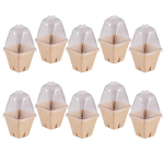 10 tk tselluloosist taimepott Bioloogiliselt lagunev Ventilatsiooniavad &Uuml;hekordne kaanega Istik Kodune kasvatamine Tselluloosvorm Taime 8cm white