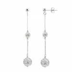 LOVA LOLA VAN DER KEEN - K&otilde;rvar&otilde;ngad - Prestiižiehted - P&auml;ris kristall - 925 Sterling Silver - Pousse System