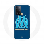 Coque Maniacase pour Oppo A93s 5G logo om olympique de marseille bleu Fond