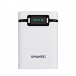 Kaasaskantav DIY Power Banki korpus T&uuml;hi kest 4 pesa 18650 akukarp Kahekordne USB 5V/2.5A Power Banki tarvikud valge