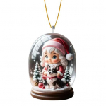 J&otilde;uluehe 2D lame akr&uuml;&uuml;list rippuv ornament Multikas j&otilde;ulut&uuml;druk ja koer