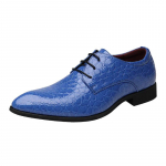 Klassikaline Moekas L&auml;ikiv Nahast Kingad Meestele Luksuslik Disainer Pulmakleidikingad Suur Suurus 48 Teravaotsalised Sinised Kingad Meestele Zapatos Hombre 38