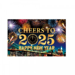 180x115cm Head uut aastat Fototaust Uue aasta teema T&auml;hista pidu 2025 Uue aasta kaunistused &Otilde;hupall Ilutulestik