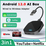 2024. aasta uue auto tehisintellekti kast Android 12 CarPlay multimeediumiteleri m&auml;ngija, &uuml;hendatud juhtmevaba Android Auto juhtmevaba CarPlayga Youtube Nexfliti jaoks
