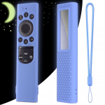 Silikoonist kaugjuhtimispuldi kaitse&uuml;mbris Samsungi nutitelerile BN59-01357A TM1990C BN59-01265A 01271A BN59-01390A Kaugjuhtimispuldi kate helesinine v&auml;rv