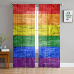Rainbow Starlight Dreami &scaron;ifoonist l&auml;bipaistvad kardinad elutuppa magamistoa kodukaunistusteks akende h&auml;&auml;led t&uuml;llkardinad W135 x H185cm x1&Rod Pocket