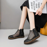 2024 Suvine Uus Lamedad Nahast V&otilde;rk Hingavad Sandaalid Pluss Suurus 43 Naissoost &Otilde;&otilde;nes &Otilde;pilase Saapad 35 valge