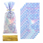 50 tk Merineitsi saba kommide kinkekott Lapse t&uuml;drukule V&auml;ike merineitsi teema S&uuml;nnip&auml;evapeotarbed K&uuml;psisekott Beebi du&scaron;i kaunistamiseks 50pcs