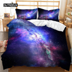 Universumi tekikott Galaktika Planeet Tekikott Universumi Kosmos Tekikate 3D T&auml;htede Taevas Seeria Pol&uuml;ester Voodipesu Komplekt EU single(135x200cm)