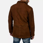 Meeste Pruun Pehme Suede Lambanahast Nahast Bleiser K&auml;sitsi Valmistatud Moodne Vabaaja Ametlik XL pruun
