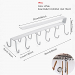 Puntsivabad kaherealised konksud rippuvad tassihoidja k&ouml;&ouml;gikapp riiulialune kruus tassi riidepuu hoiuriiul