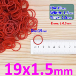 L&auml;bim&otilde;&otilde;t 19&ndash;60 mm punased k&otilde;rge elastsed kummipaelad, venivad O-r&otilde;ngad 100Pcs