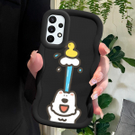 V&auml;rvitud mustriga Big Wave Edge pehmest silikoonmaterjalist Macaron telefoni&uuml;mbris, p&otilde;rutuskindel kaitsev kummist korpus Samsung Xiaomi Poco Redmi jaoks Xiaomi Poco X6 5G sinine