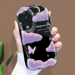 Armas koomiksimustriga kreemjas tekstuuriga korpus Lainelise servaga pehme silikoonkaanega telefoni&uuml;mbris Huawei Honor Infinix Tecno iPhone'i jaoks Huawei P40 Lite 5G puhas