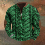Meeste Retro Casual gradienttr&uuml;kiga kampsun XXXL