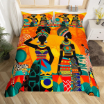 Aafrika naiste tekikott Africa Tribal National voodipesukomplekt Vintage lilleline ruuduline lapiline lohukate Pruun tekikate AU Single(140x210cm)