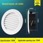 V&otilde;rkkattega ABS &uuml;mmargune katiku tuulutusava v&auml;rske &otilde;hu ja v&auml;ljalasketorus&uuml;steemide jaoks Slanted blinds 75mm