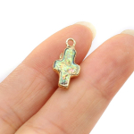 1 tk, Mini Risti Ripats, Kuldse Servaga Kunstp&auml;rli V&otilde;lud DIY Naiste Meeste Kaelakee V&otilde;tmehoidja Riputatav Dekoratsioon Aksessuaarid Ehtevalmistamine 1Pc/1.7&times;0.9cm