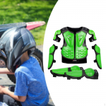 Laste Mootorratta Kaitseriietus Rindkere Selgroog Seljakaitse Musta Ratturi Varustus Mootorrattaga S&otilde;itmiseks V&auml;ljas roheline