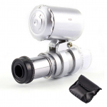 Mini 60X taskumikroskoobi ehete luup luup Klaasist LED UV-valgus