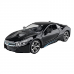 1/22 BMW I8 Sportauto Sulamist Valatud Mudelauto S&otilde;idukikogu Simulatsioonheli ja -valgustusega M&auml;nguasi Auto Laste S&uuml;nnip&auml;evakingitused must
