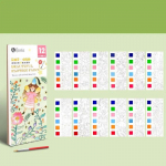 Lastele kaasaskantav akvarellmaaliraamat 12 lehte gua&scaron;&scaron;grafiti pilt 1 pliiats v&auml;rvimine vesi joonistusraamatud komplekt lastele m&auml;nguasjad kingitused