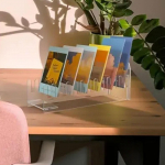 Greeting Card Display Stand Decorative 12 Tier Easy to Install Portable Compact Organizer for Desk