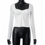 YYFS Naiste mood vabaaja kevads&uuml;gise &uuml;hev&auml;rvilise tr&uuml;kiga pikkade varrukatega kandilise kraega pluusid ja s&auml;rgid L