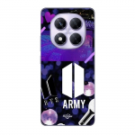 Coque - Xiaomi - Redmi Note 14 Pro 5G - Souple - Noir - BTS army logo
