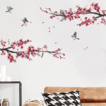 V&auml;rviline lilleline ripplamp Linnu seinakleebis Magamistoa Elutoa Sissep&auml;&auml;su Kodu Taustakaunistus Isekleepuv 29*22cm 29*90cm