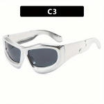 Vintage Uued Y2K Veidra Kujuga Stiilsed Prillid V&auml;lisjalgrattas&otilde;iduks, Ainulaadsed Prillid Naistele Square