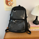 L&auml;bipaistev anime seljakott kooli jaoks, veekindel nailonist JK kott seljakaitsega, unisex armas laiendatav seljakott must