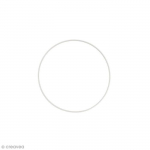 Cercle nu en m&eacute;tal - 12 cm de diam&egrave;tre Cercle pour cr&eacute;ations diverses : - Diam&egrave;tre : 12 cm - Couleur : Blanc - Mati&egrave;re : M&eacute;tal