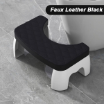 Tualettruumi k&uuml;kitustool Eemaldatav Libisemiskindel Tualettistme Jalgpall Portatiivne K&uuml;kitustool Kodu T&auml;iskasvanute Vannitoatarvikud Hobuse &Auml;mber Faux Leather Black