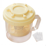 Kreeka jogurti kurn peeneteralise v&otilde;rguga, majapidamises sojapiima filter, juustuvalmistaja, vadaku eraldaja, kapp