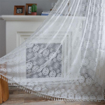 Couture Triibulised Linased Kardinad Blokeeritud Tikand | Eritellimusel Valguse Hajutuss&uuml;steem Koka Sahvritele ja Panoraamakendele 1.5x1.6MHook Top