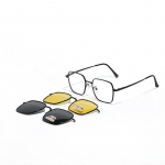 Prillid Ruudukujulised Polariseeritud P&auml;ikeseprillid Naiste Suure Raamiga Polariseeritud Prillid Metallist P&auml;ikeseprillid Mehed must